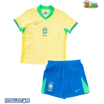 Brasil Hjemmedraktsett Barn Copa America 2024 Kortermet (+ Korte bukser)